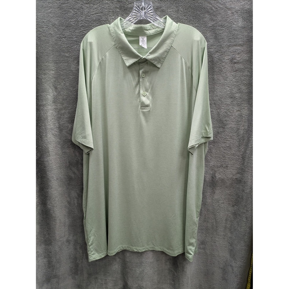 Xersion Performance Polo Mens 2XL Sage Recycled Polyester Quick Dry